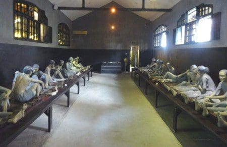 Living conditions inside the Hanoi Hilton, Hoa Lo Prison in Hanoi, Vietnam